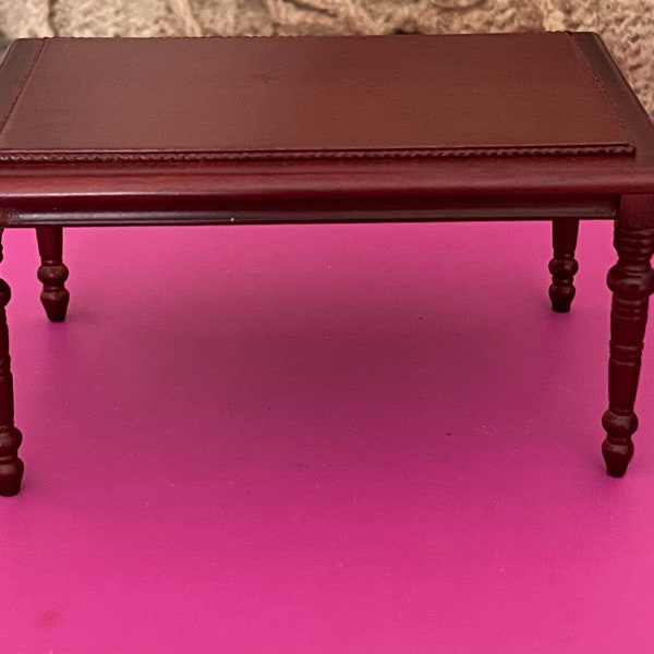 Vintage 1999 Sutton Street For Concord Miniatures Wood Mahogany Dining Table (dollhouse Furniture, wooden, classic)