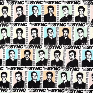 NSYNC Bye Bye Bye Fabric Licensed Pop Culture *NSYNC (NSYNC, Nostalgic ...
