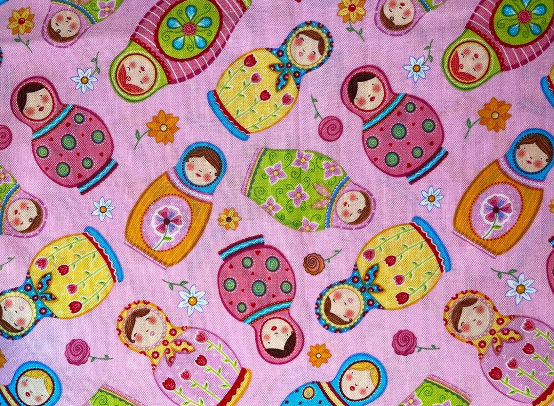 RARE Matryoshka Dolls Fabric by Kate Honarvar for Timeless Etsy