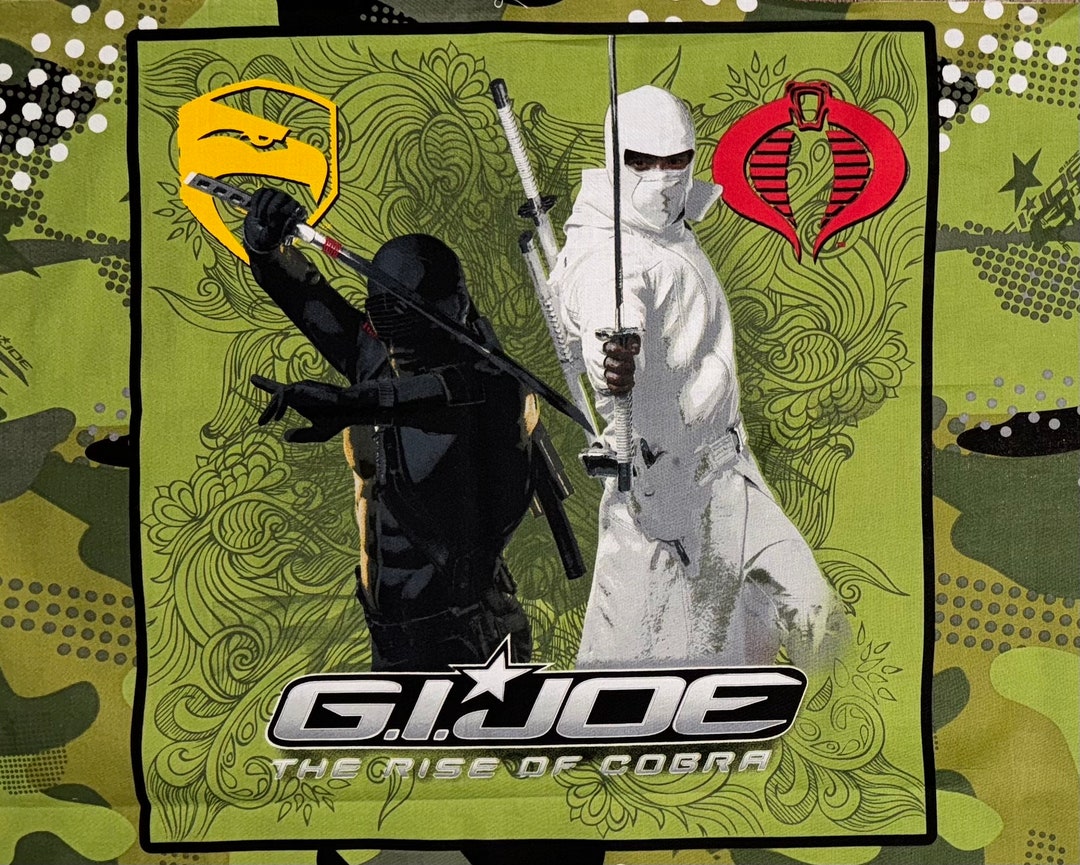 G.I. Joe Licensed Fabric Panel by Hasbro 2009 (cotton, Pillow Panel ...