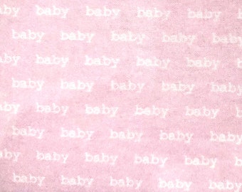Rosa Baby-Flanellstoff, halber Meter (durchgehender Schnitt, mädchenhaft, süß, weiß, Kinder, Kinder, Babys)