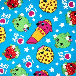 Spk Pattern Shopkins Licensed Fabric, Fat Quarter Cotton (continuous Cut, Food, Spk ...