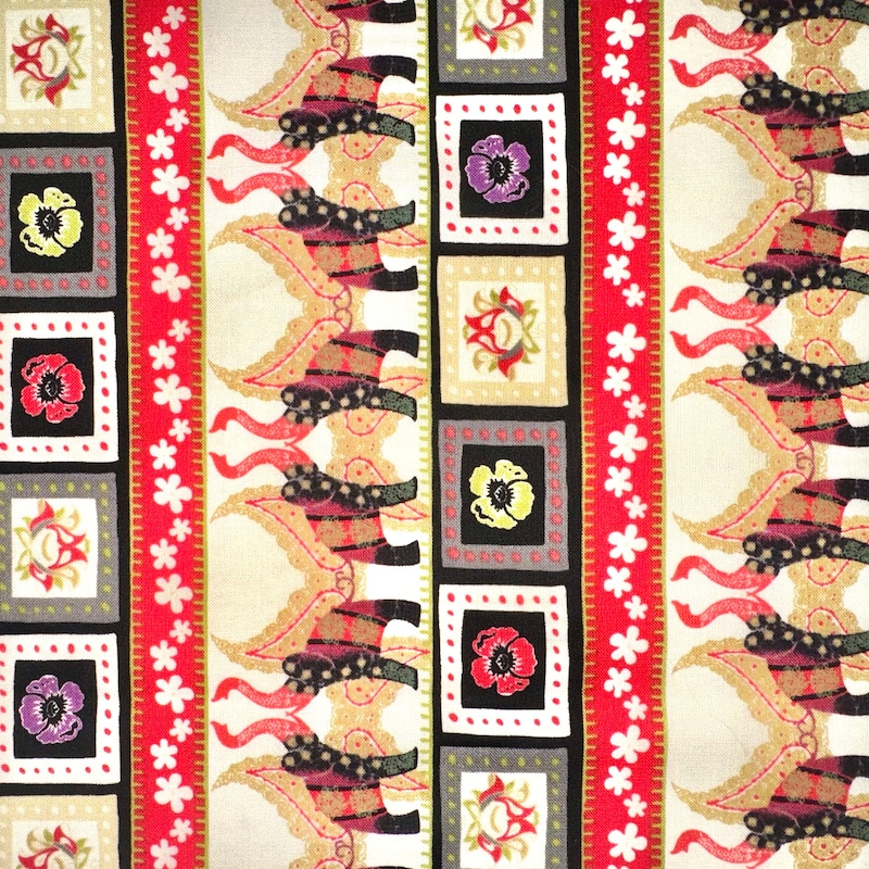 Paisleys Elephant Pattern Print Dress