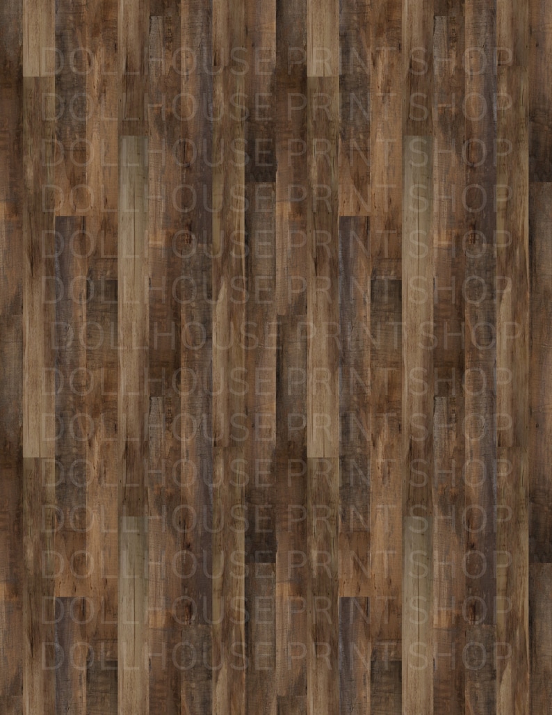 Printable Dollhouse Wood Flooring 1:12 Scale - Etsy