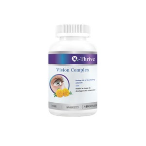 X-Thrive Vision Complex 147mg 180 capsule, integratore per la salute della vista per la prevenzione delle malattie degli occhi, migliora l&#39;acuità visiva, antiossidante naturale.