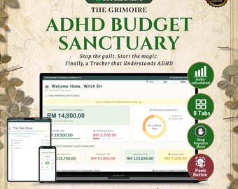 Planer budżetu ADHD w Arkuszach Google, Arkusz kalkulacyjny do finansów w formie gier (do pobrania w wersji cyfrowej)