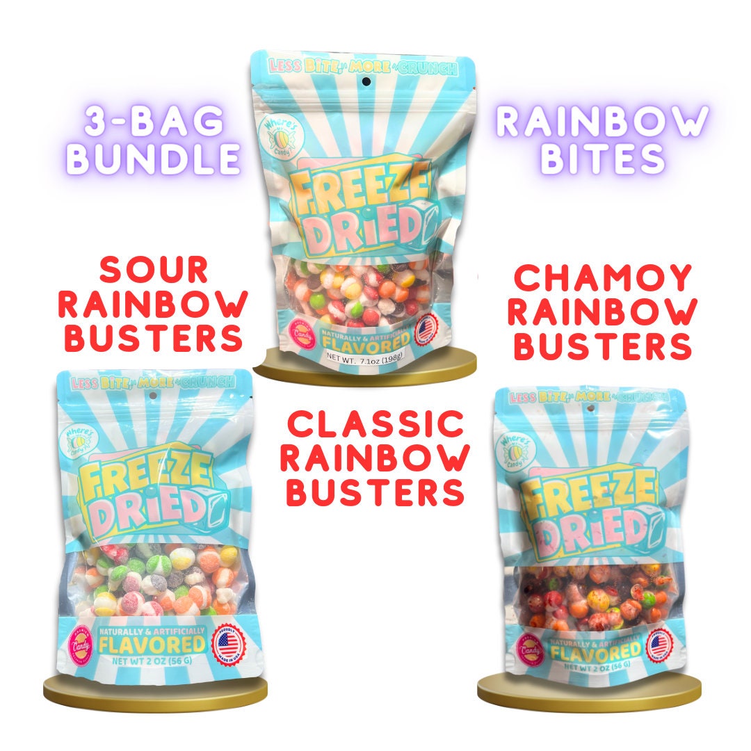 Rainbow Buster LARGE 3-pack Variety Gift Pack Bundle, Chamoy, Sour ...