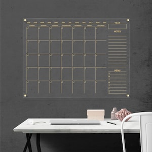 Large Acrylic Calendar | Dry Erase Planner with Markers | Monthly&Weekly Calendar | Custom Memo Board | Customize Your Calendar in 12 Hours!