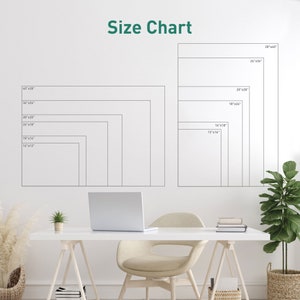 Sizes for an acrylic family wall calendar planner.