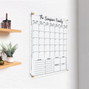 Familie wandkalender | Acrylplanner | Maandkalender 2025 | Memobord | Commandocentrum | Visiebord | Gratis voorbeeld binnen 24 uur!