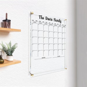 Acrylkalender voor muur | Aangepaste gezinsplanner | Commandocentrum | Takenschema | Wandkalender 2025 | Gratis expresverzending!