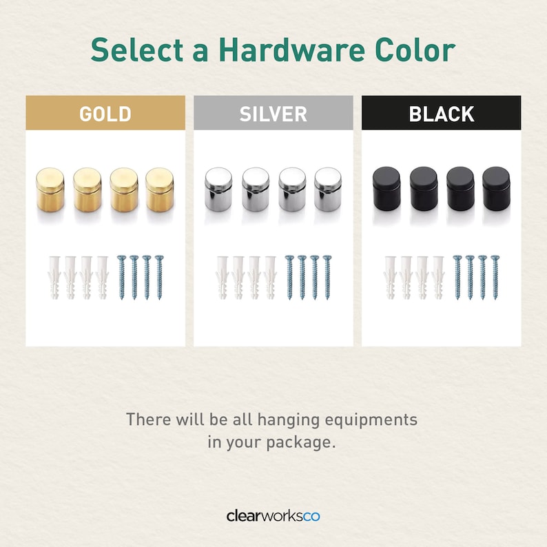 Standoff hardware for an acrylic family wall calendar planner.