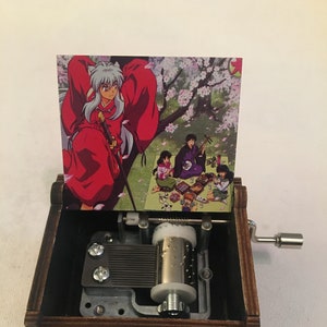 Japanese anime inspired music box, Wooden Handmade Home decorations Christmas Gift  friendship, Mother&#39;s day  90s, to love&#39;s end, Inu