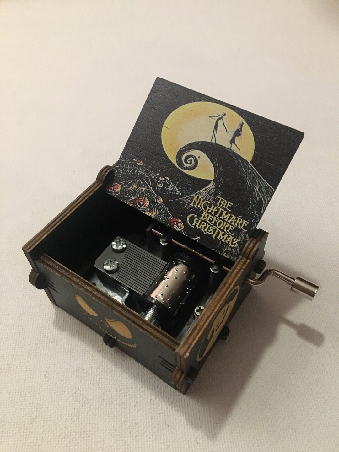 Nightmare Before Christmas Music Box Wooden Handmade Home Etsy