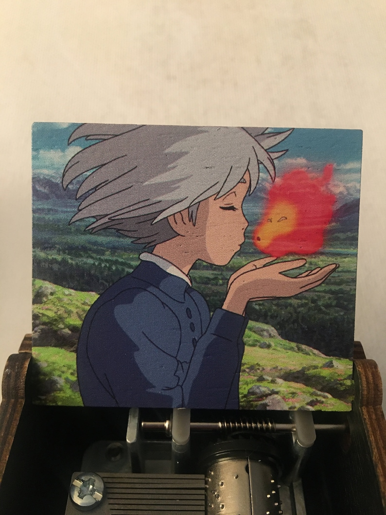 Le Château Ambulant howl's Moving Castle Music Box, Wooden Handmade