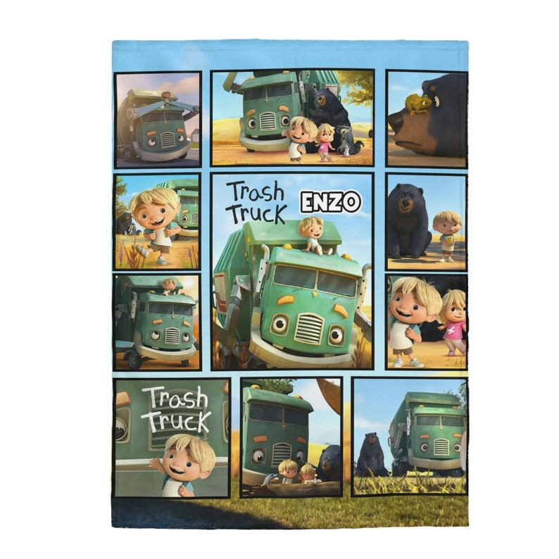Trash Truck Blanket Personalized Trash Truck Blanket Custom Etsy