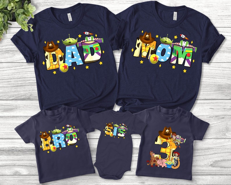 Custom Toy Story Family Birthday Shirts Toy Story Dad Mom Etsy