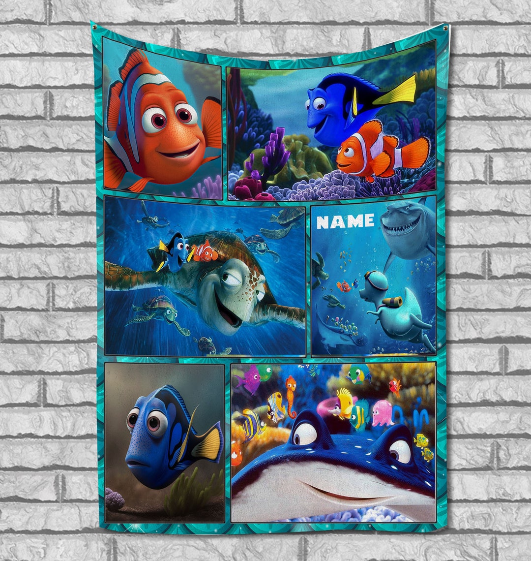 Personalized Disney Finding Nemo Blanket Finding Nemo Fleece Etsy
