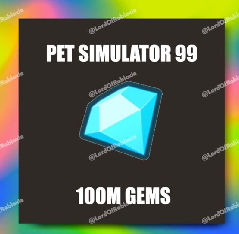 Ps99 Pet Sim 99 Pet Simulator 99 100M Gems image 1