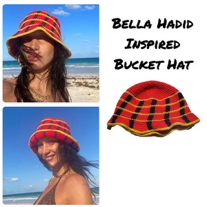 Gehaakte vissershoed geïnspireerd door Bella Hadid