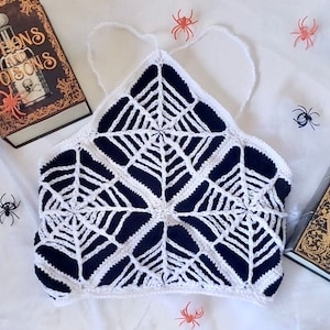 Crochet Spiderweb Crop Top