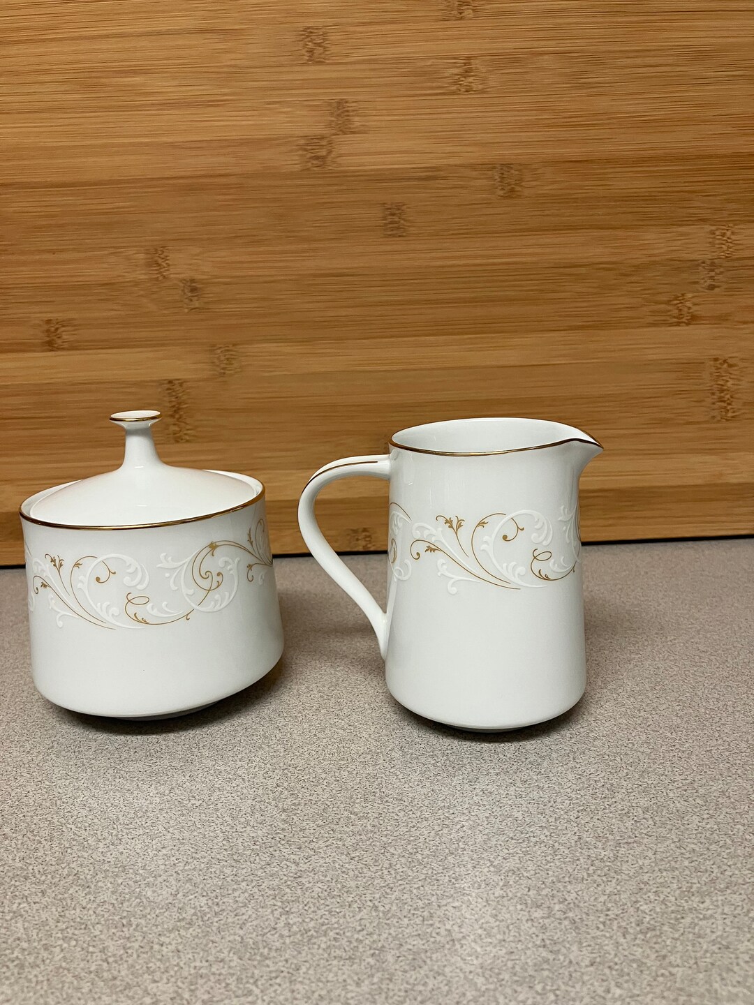 Noritake Duetto China Sugar and Creamer Set Etsy