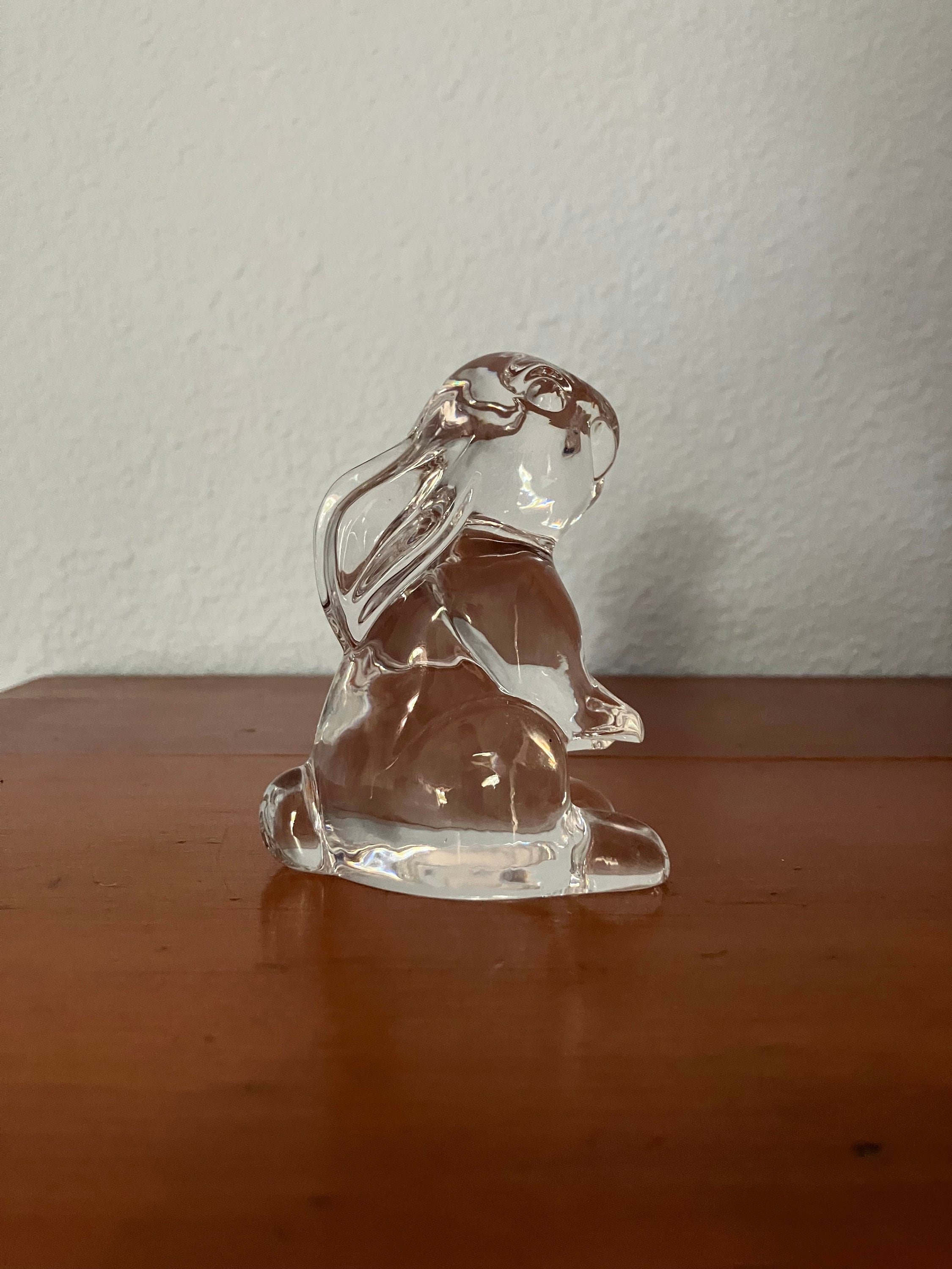 Vintage Waterford Clear Crystal Sitting Bunny Rabbit Figurine, Crystal ...