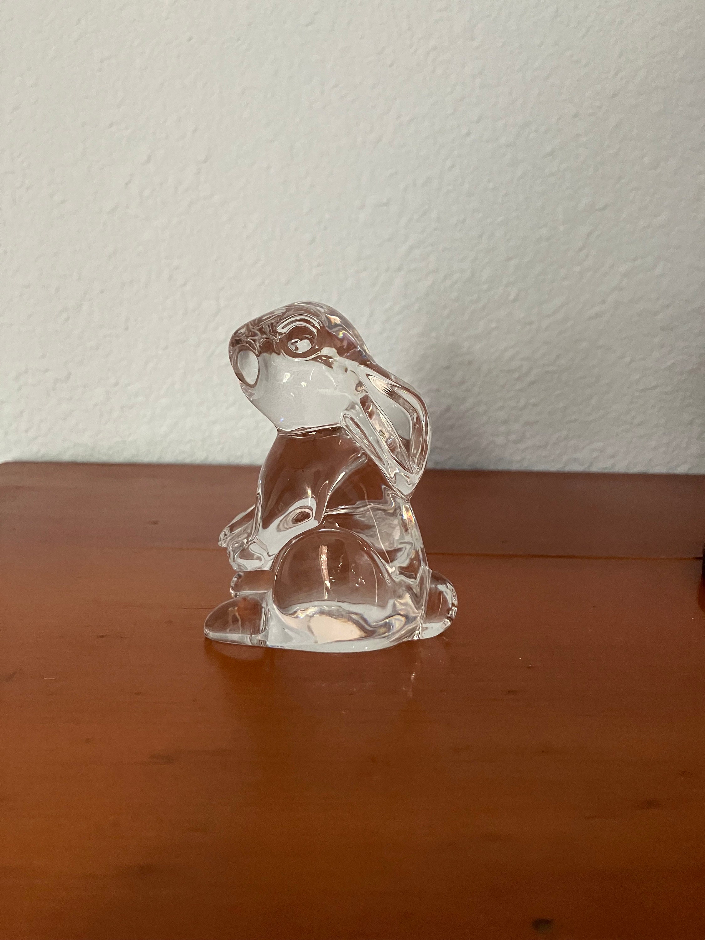 Vintage Waterford Clear Crystal Sitting Bunny Rabbit Figurine, Crystal ...