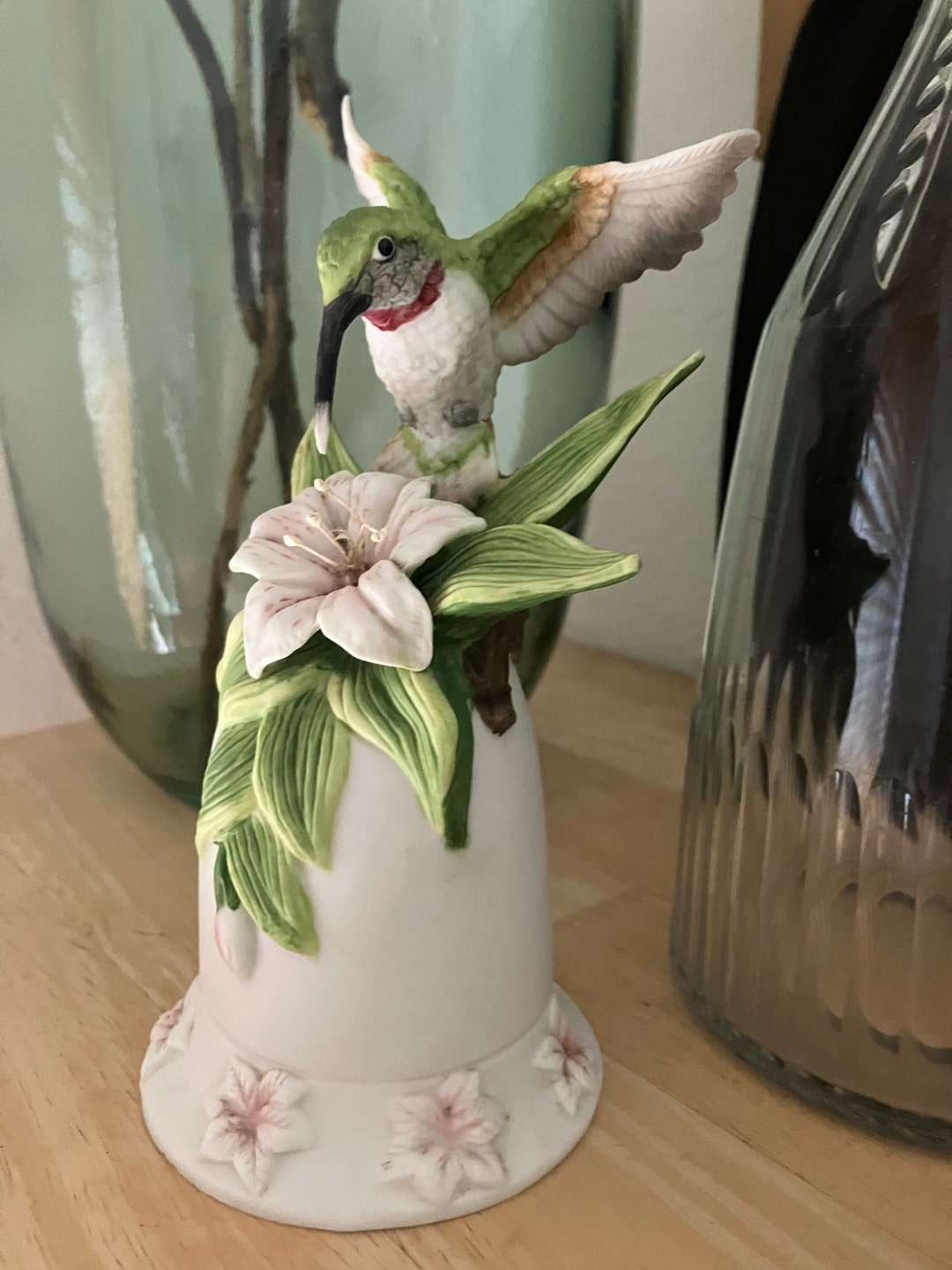 Vintage Porcelain Hummingbird Bell, 1996, Signed M. Bernini Etsy
