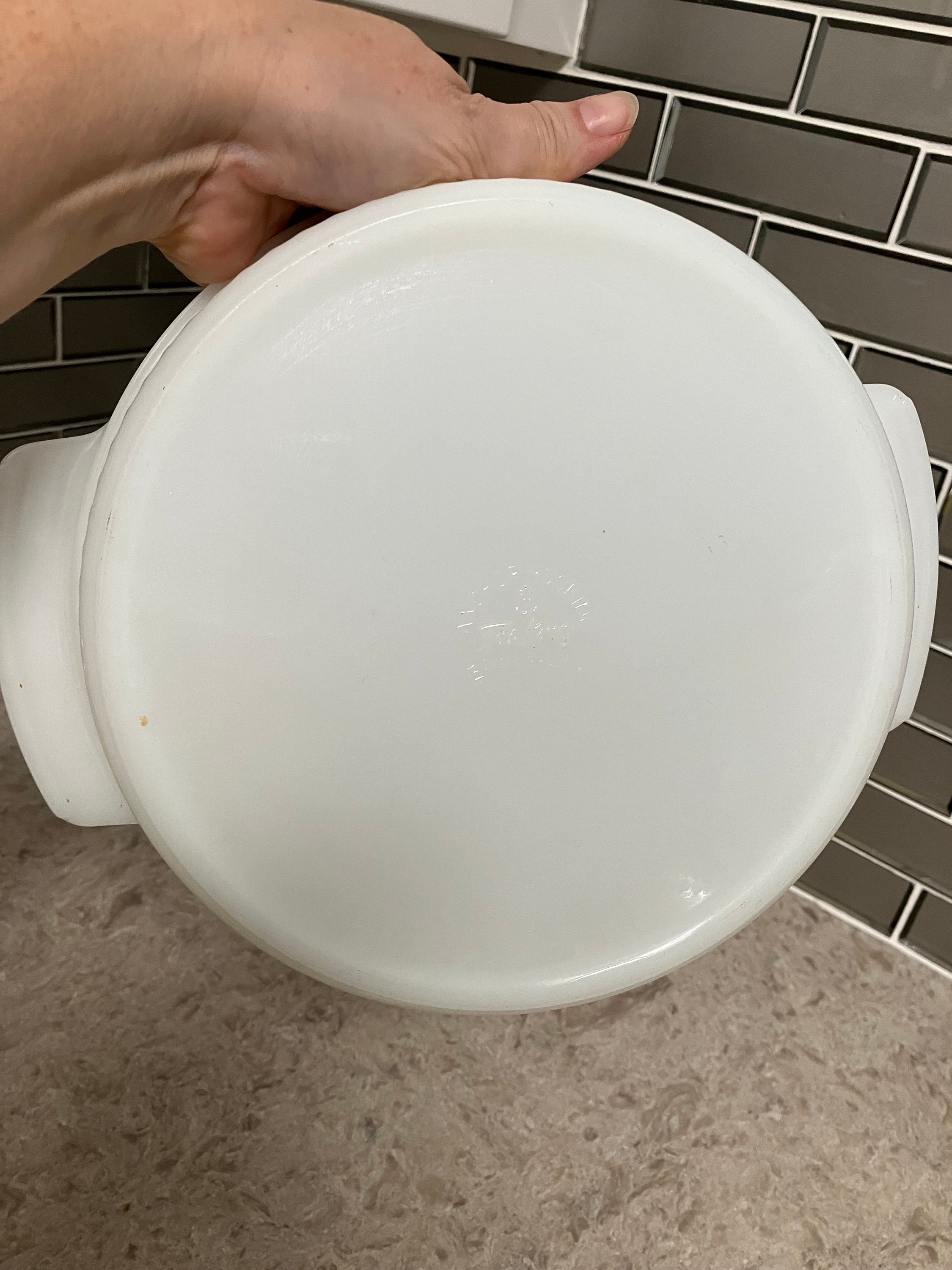 2 Fire King Milk Glass Casserole Dishes With Amber Lid 2 Etsy