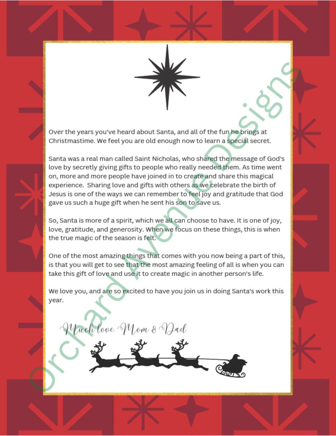 Printable is Santa Real Letter to Kids Explaining Santa With Etsy