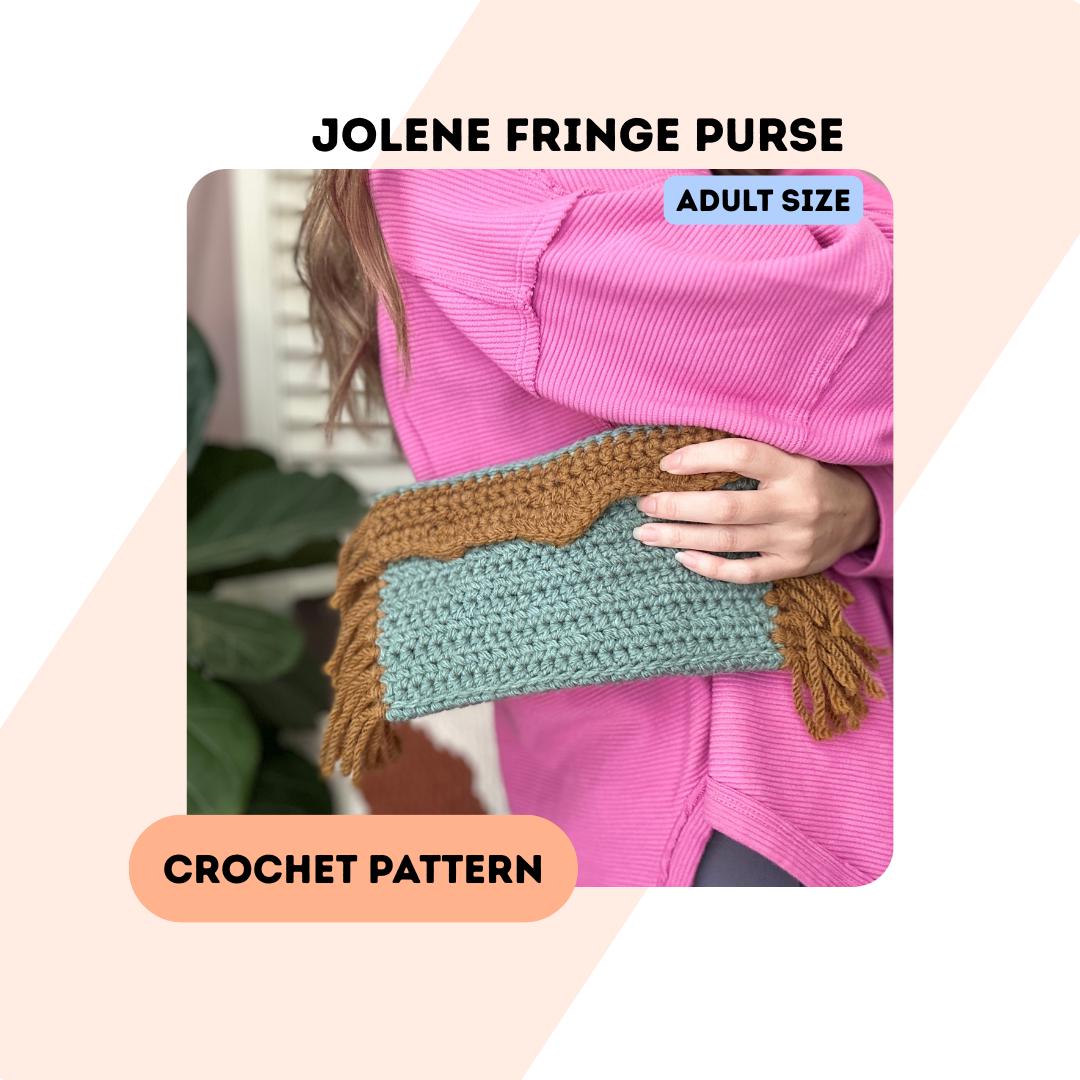 39 Crochet Clutch Patterns, Fringe Purses, and Granny Square Styles 1 Jolene Fringe Purse Crochet Pattern: Woman's Cowgirl