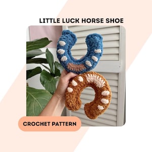 Horseshoe Crochet Pattern: Luck Keychain Ornament (Digital Download)