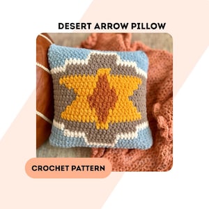 Desert Arrow Crochet Pillow PATTERN: Western Home Decor (Digital Download)