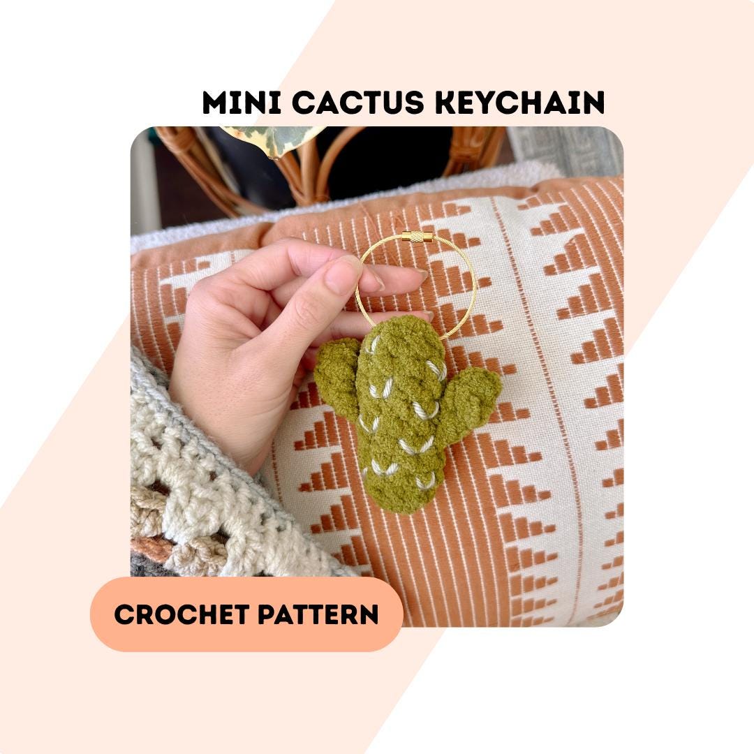 39 Free and Paid Crochet Cactus Patterns You’ll Want To Try 13 Cactus Keychain Crochet Pattern: Mini Cactus