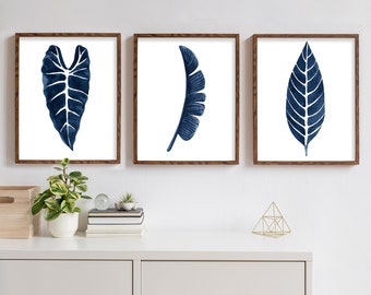 Conjunto de 3 impresiones Descarga digital, Arte de pared botánico, Decoración de pared boho, Arte de pared imprimible, Arte de pared minimalista, Impresión de pared de galería, Arte floral