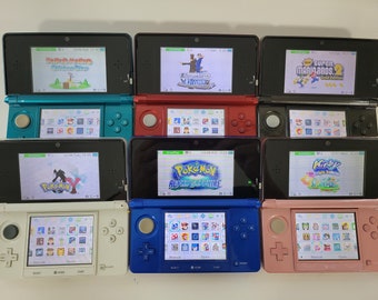 Nintendo 3DS Console with 128GB Games installed Region Free Charger and stylus included
