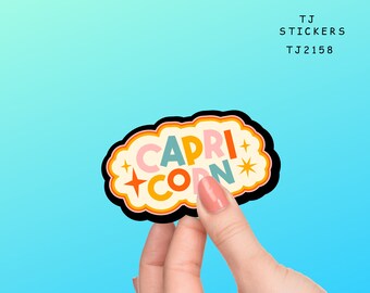 2 X Capricorn Car Stickers / Decals - Zodiac Sign, Vinyl, Approx. 11cm X 6cm, For Window Or Body