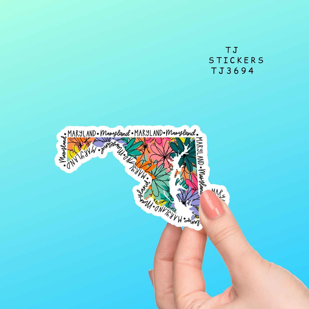 Maryland Stickers State Sticker Maryland Pride Maryland Etsy