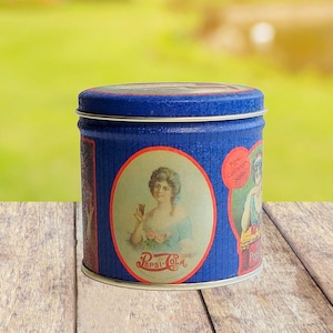 80s Small Tea Tin Can by Pepsi-Cola | Cookie Tin