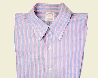 Vintage 60s 70s Brooks Brothers Makers Chambray Shirt Men Menswear