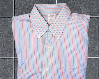 Vintage BROOKS BROTHERS Striped Cotton Fun Shirt | 15 - R | 6