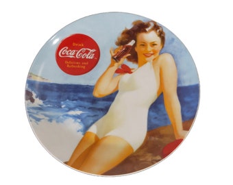 Pin Up Girl on Beach Coca-Cola Decor