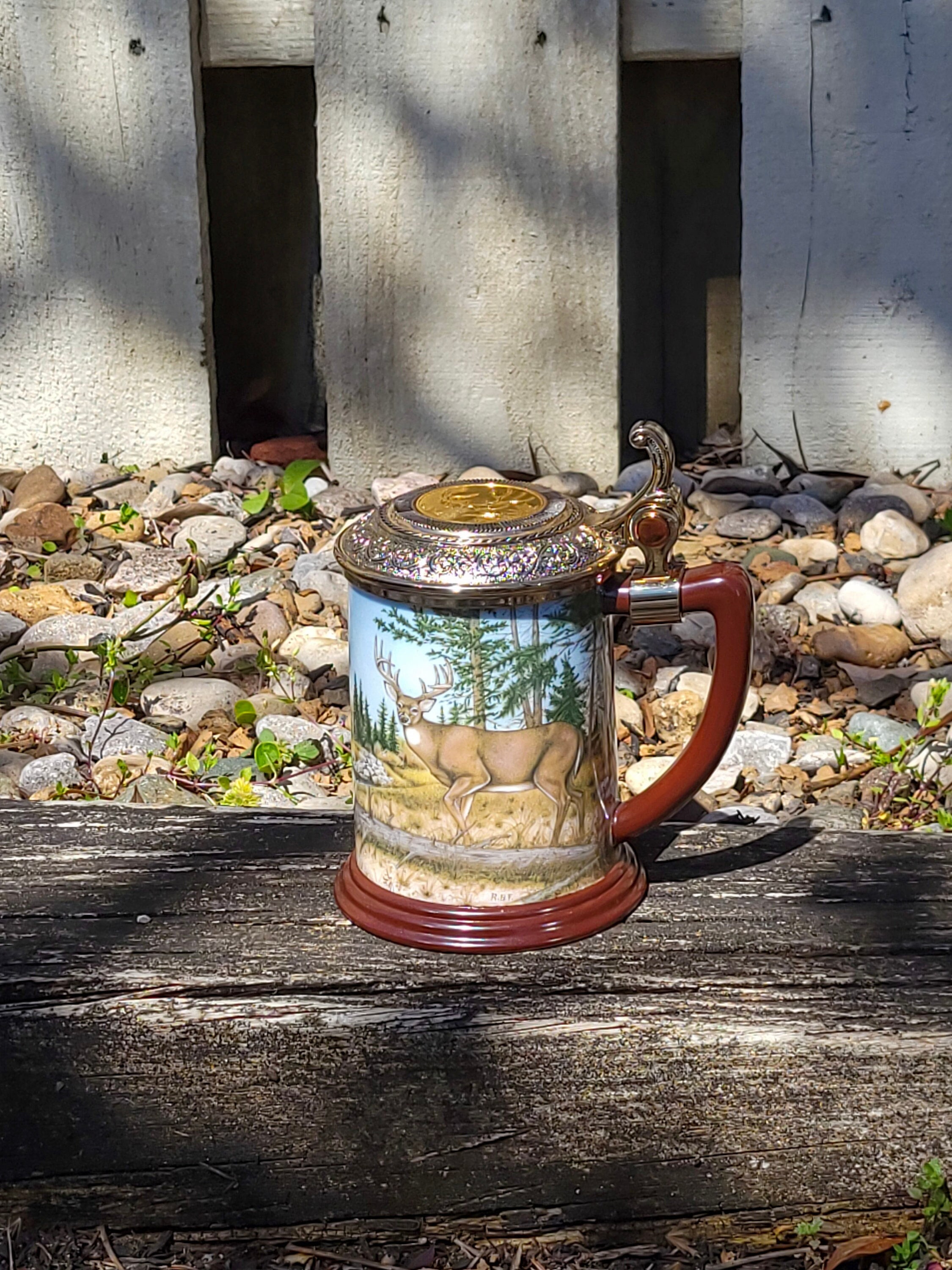 Beer Tankard With Lid Hunting Gift for Men Etsy