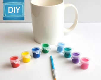 Kit Paint-a-Mug Doppio Pott'd Paintables - Personalizza Tazze In Ceramica Con Colori E Pennelli - Foto 11