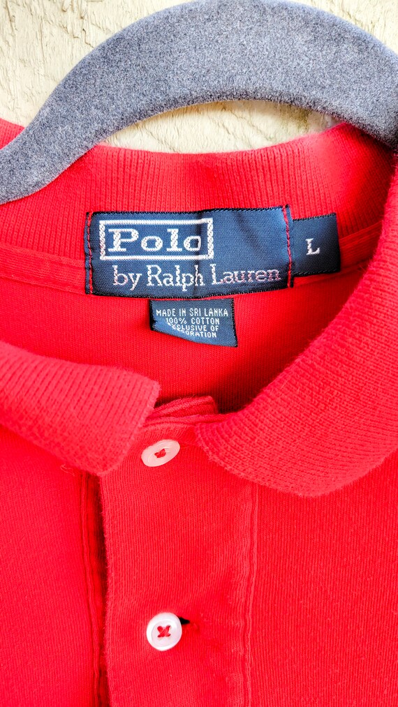 Ralph Lauren Red Polo 100% Cotton Men's Short Sle… - image 5