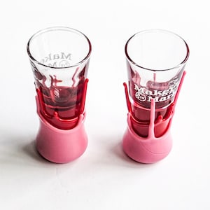 Pink Makers Mark Double Shot Glass | Bachelorette Party Favors