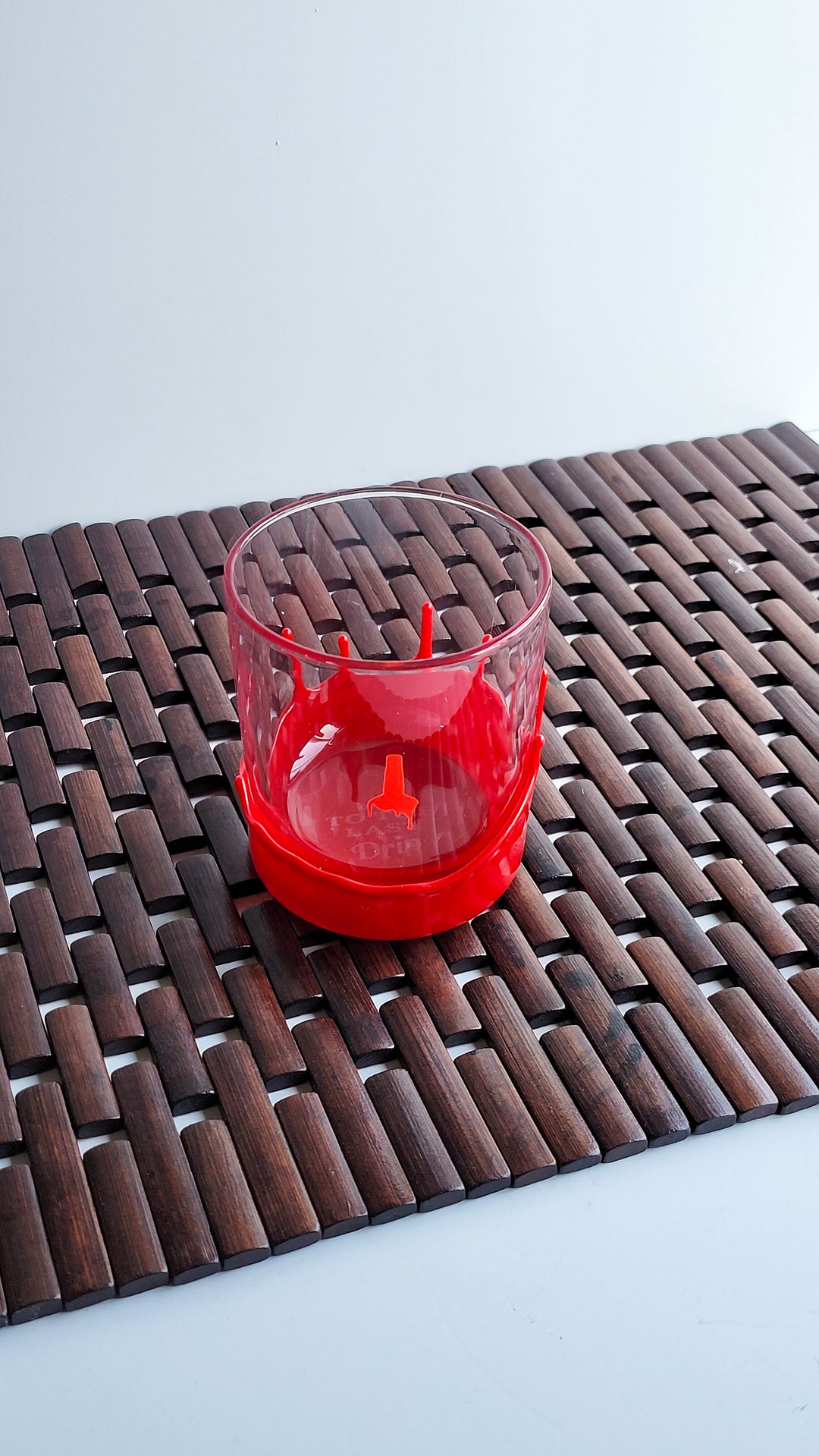 Red Makers Mark Etched Wax Dipped Glass Christmas Gift Ideas Etsy