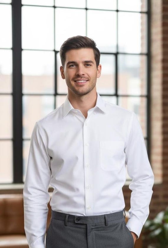 Brooks Brothers Men's White Dress Shirt 100% Supima Cotton Button