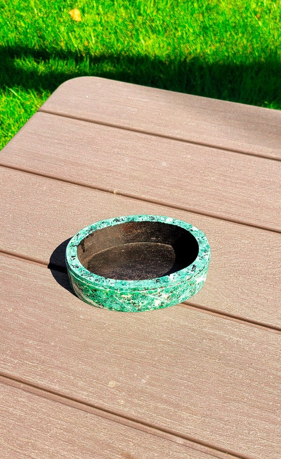 Emerald Green Marble Jewelry Box for Girls Gem